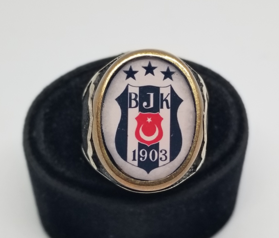 ÖZEL YAPIM GÜMÜŞ BEŞİKTAŞ TARAFTAR YÜZÜĞÜ