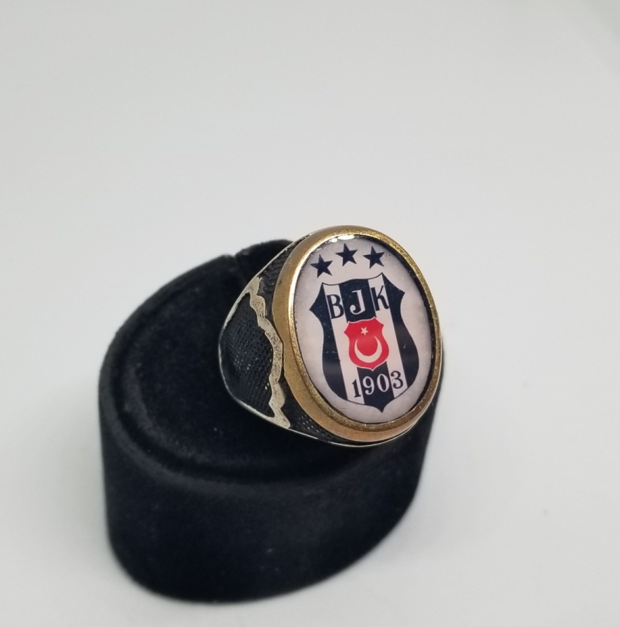 ÖZEL YAPIM GÜMÜŞ BEŞİKTAŞ TARAFTAR YÜZÜĞÜ