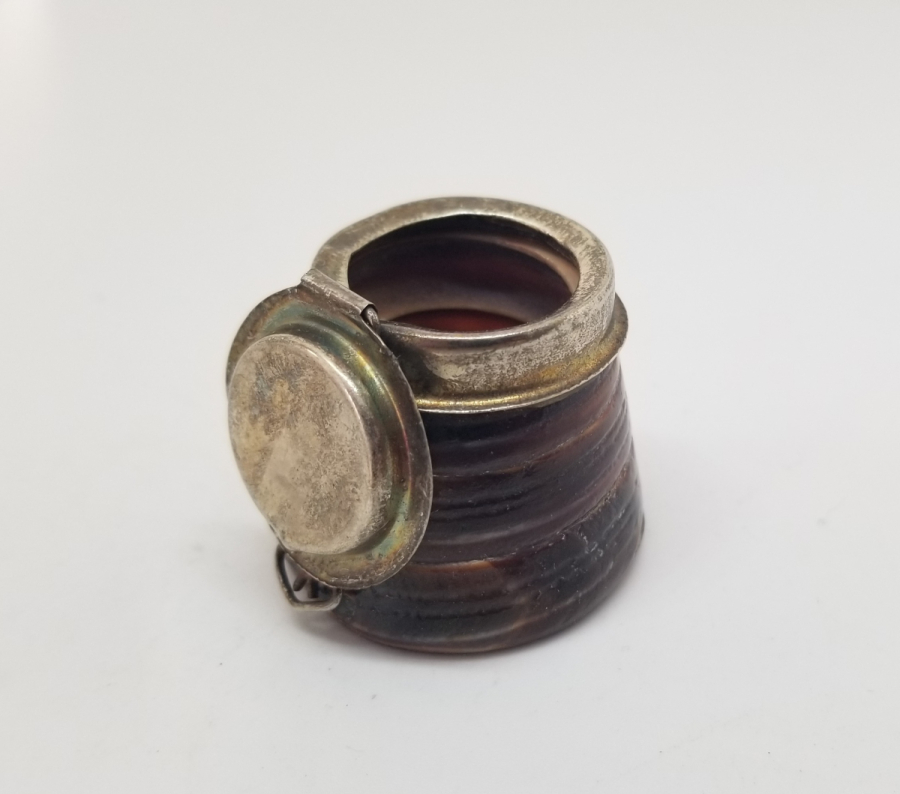 GÜMÜŞ KAPAKLI OSMANLI DÖNEMİ HOKKA