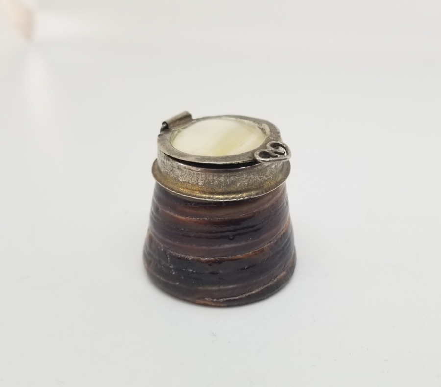 GÜMÜŞ KAPAKLI OSMANLI DÖNEMİ HOKKA