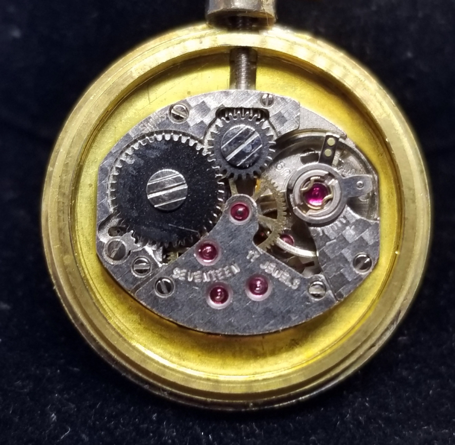 ALTIN KAPLAMA ZENNE BOY ANTİKA KURMALI CEP SAATİ