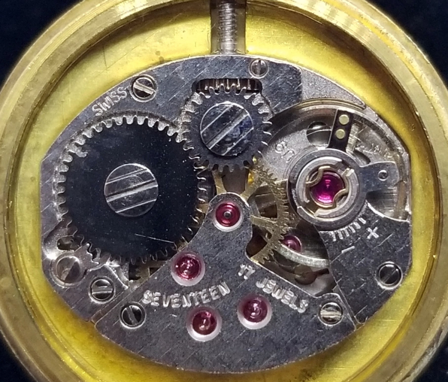 ALTIN KAPLAMA ZENNE BOY ANTİKA KURMALI CEP SAATİ