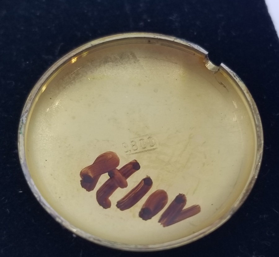 ALTIN KAPLAMA ZENNE BOY ANTİKA KURMALI CEP SAATİ