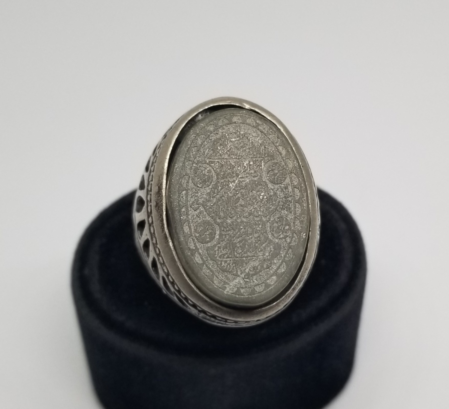 ÜZERİ AYETLERLE BEZELİ ÖZEL YAPIM GÜMÜŞ YÜZÜK