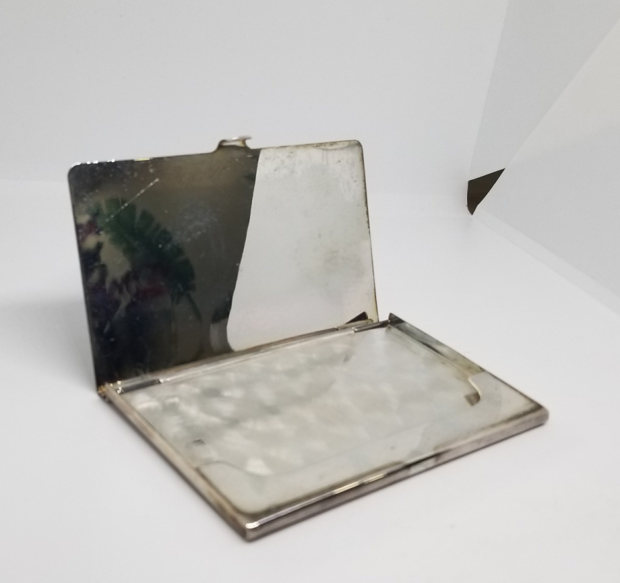 KALEM İŞÇİLİKLİ ANTİKA GÜMÜŞ KARTVİZİTLİK