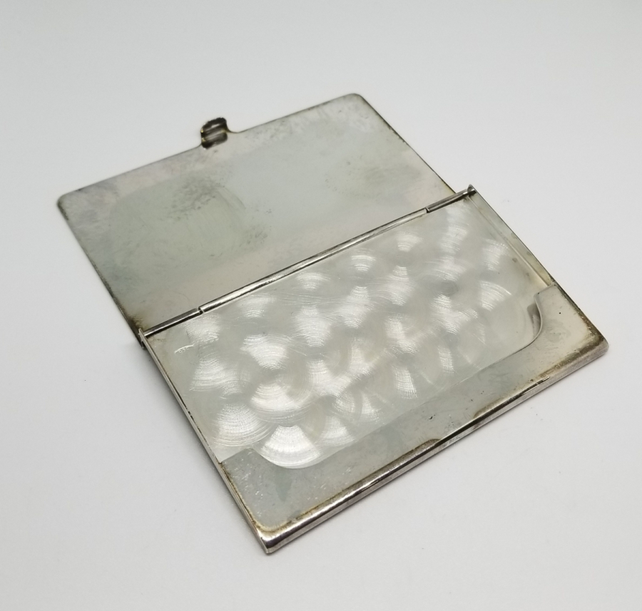 KALEM İŞÇİLİKLİ ANTİKA GÜMÜŞ KARTVİZİTLİK