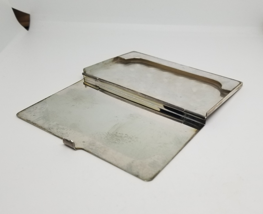 KALEM İŞÇİLİKLİ ANTİKA GÜMÜŞ KARTVİZİTLİK