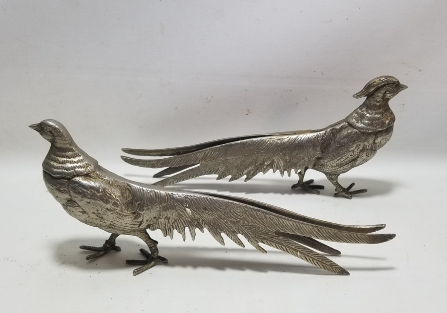 GÜMÜŞ KAPLAMA DEKORATİF ÇİFT TAVUS KUŞU BİBLOSU