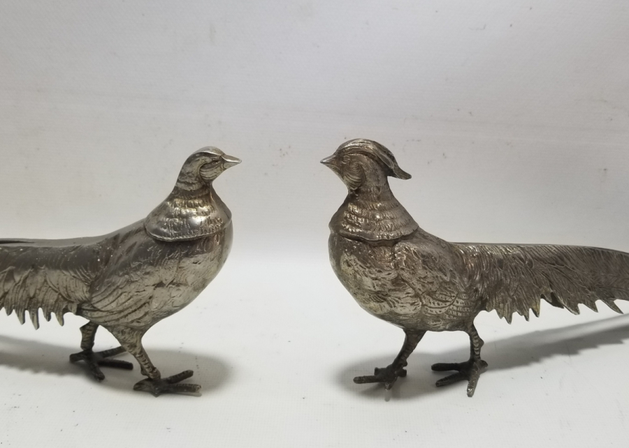 GÜMÜŞ KAPLAMA DEKORATİF ÇİFT TAVUS KUŞU BİBLOSU