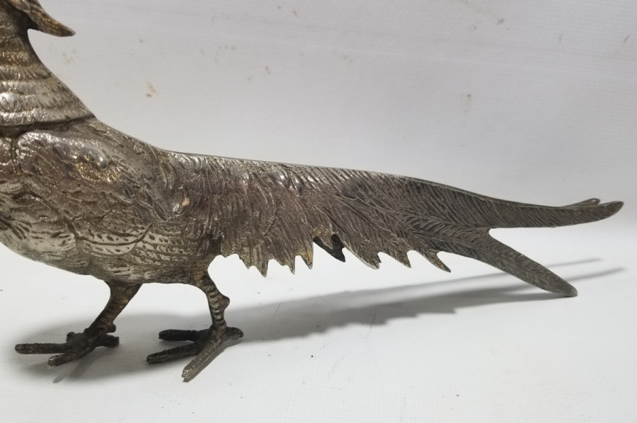 GÜMÜŞ KAPLAMA DEKORATİF ÇİFT TAVUS KUŞU BİBLOSU