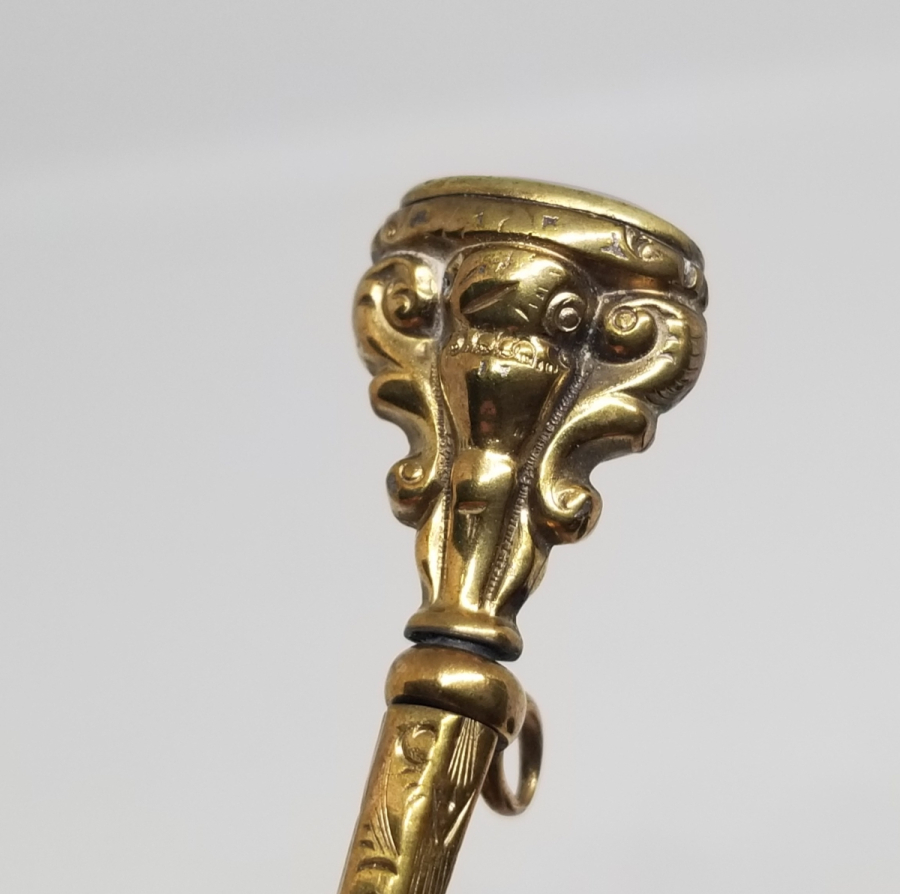 OSMANLI DÖNEMİ NADİR NECEF TAŞLI ALTIN CEP SAATİ KURMA ANAHTARI