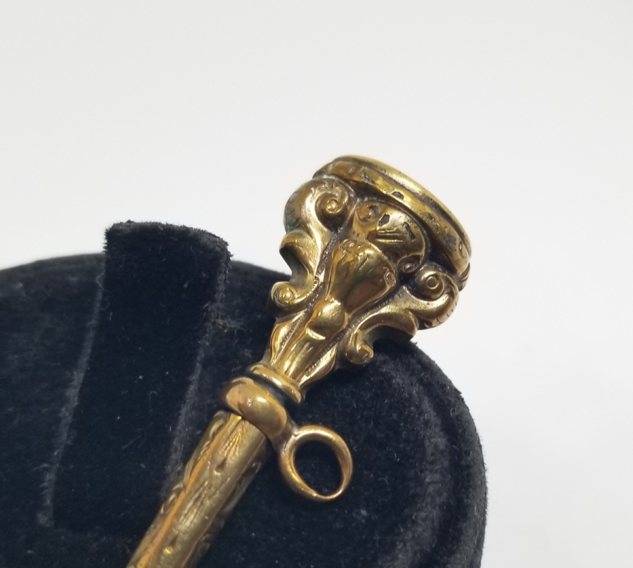 OSMANLI DÖNEMİ NADİR NECEF TAŞLI ALTIN CEP SAATİ KURMA ANAHTARI