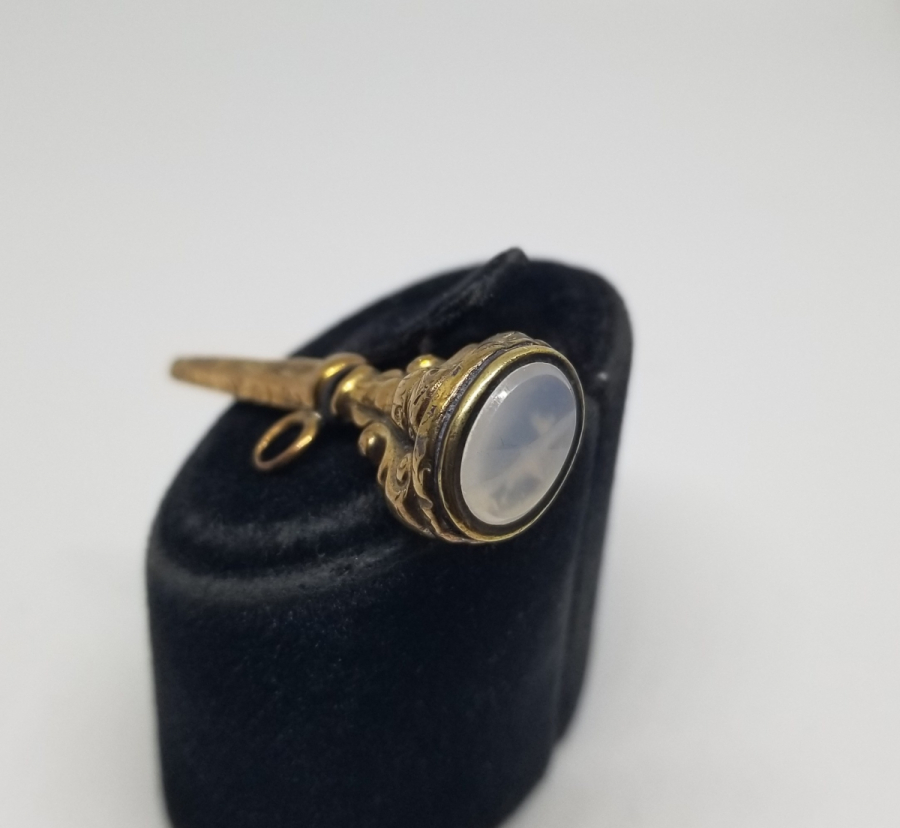 OSMANLI DÖNEMİ NADİR NECEF TAŞLI ALTIN CEP SAATİ KURMA ANAHTARI