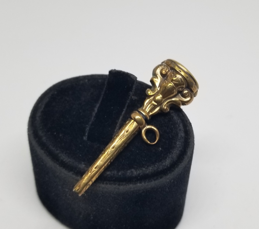 OSMANLI DÖNEMİ NADİR NECEF TAŞLI ALTIN CEP SAATİ KURMA ANAHTARI