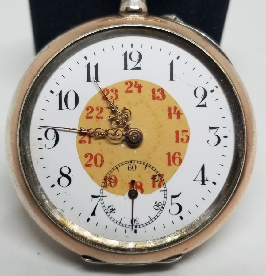 İNGİLİZLERİN OSMANLI PAZARI İÇİN YAPTIĞI RENKLİ KADRANLI GÜMÜŞ KASA KURMALI CEP SAATİ