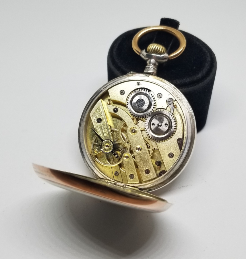 İNGİLİZLERİN OSMANLI PAZARI İÇİN YAPTIĞI RENKLİ KADRANLI GÜMÜŞ KASA KURMALI CEP SAATİ