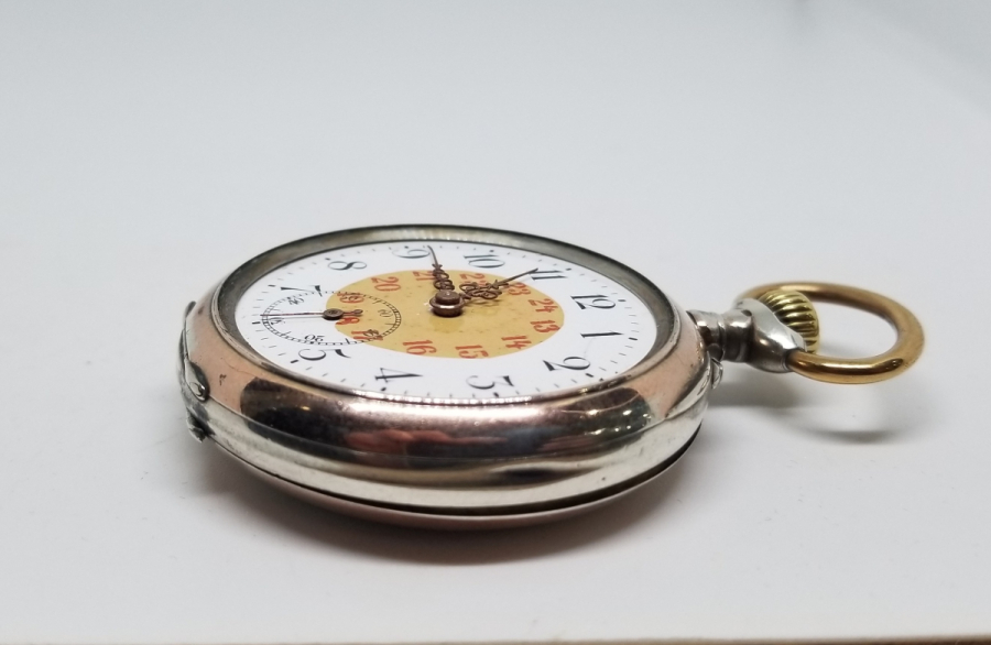 İNGİLİZLERİN OSMANLI PAZARI İÇİN YAPTIĞI RENKLİ KADRANLI GÜMÜŞ KASA KURMALI CEP SAATİ