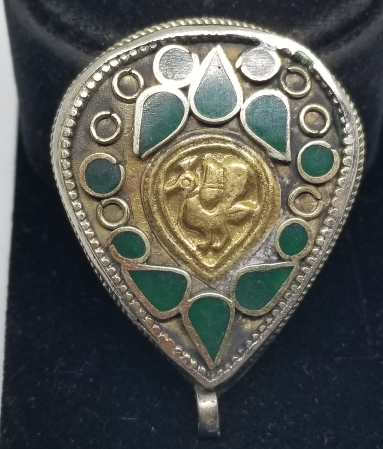 ARMUDİ FORMDA TÜRKMEN İŞİ ANTİKA KOLYE