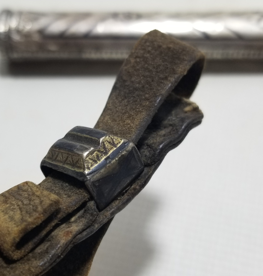 İÇİNDE GUBAR-I ŞERİF BULUNAN ÇOK NADİR SAVATLI GÜMÜŞ KUŞAK KAMASI