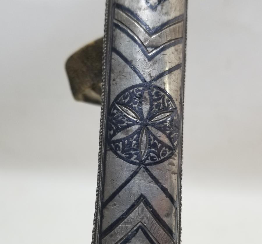 İÇİNDE GUBAR-I ŞERİF BULUNAN ÇOK NADİR SAVATLI GÜMÜŞ KUŞAK KAMASI