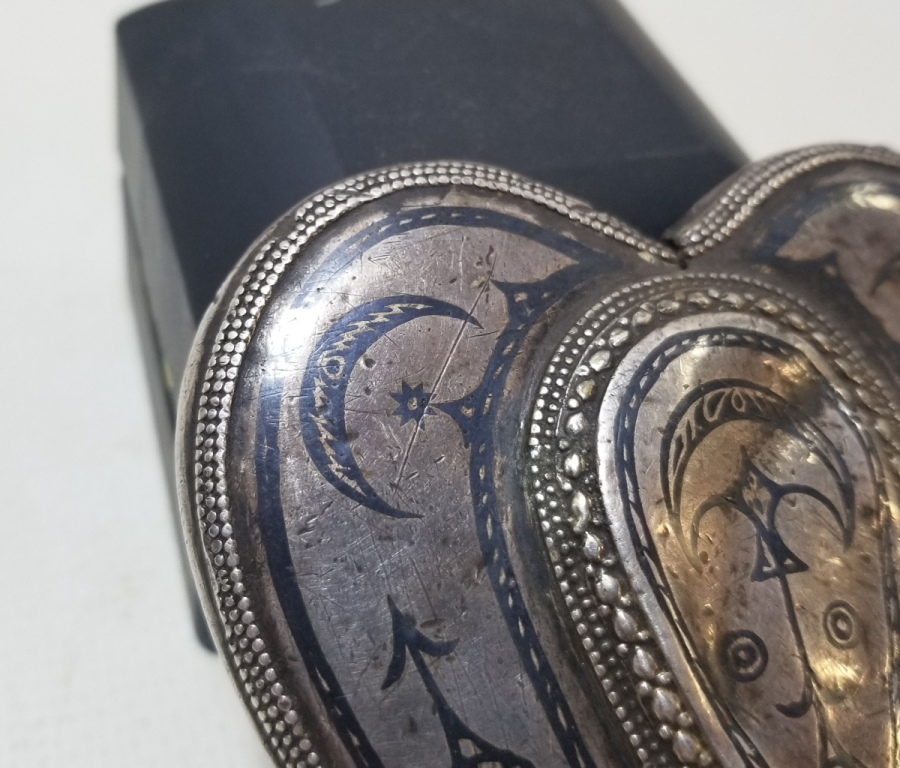 OSMANLI DÖNEMİ SAVATLI GÜMÜŞ ÇERKEZ İŞİ AT DÖŞLÜĞÜ