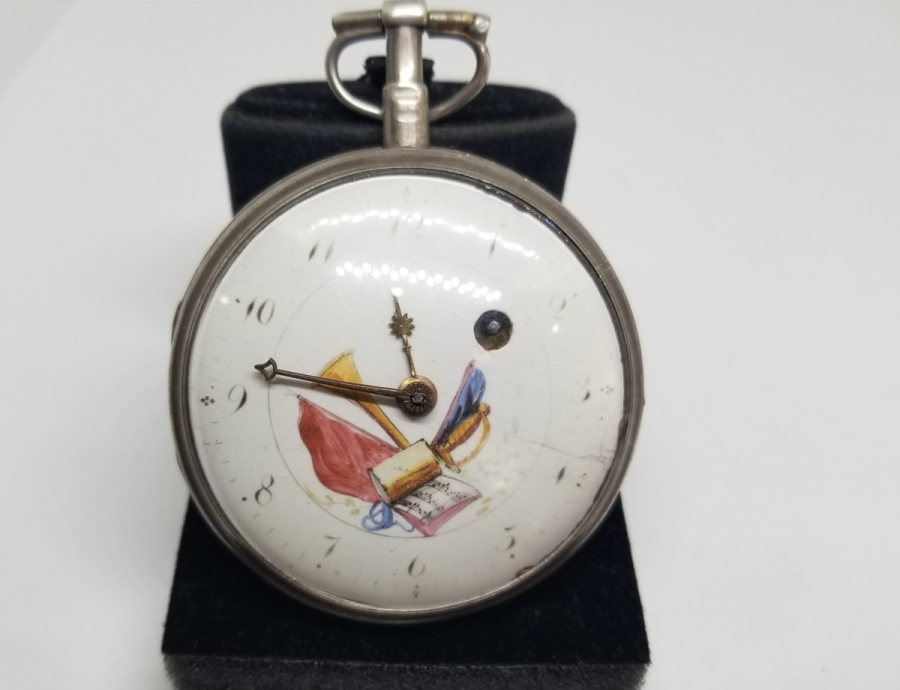 1800 BAŞLARI MUSİKAYI HUMAYUN GÖRSELLİ EL BOYAMA KADRAN PRIOR CEP SAATİ