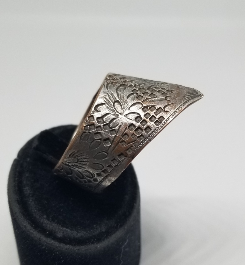 OSMANLI DÖNEMİ KABARTMA İŞÇİLİKLİ ZİHGİR - OKÇU YÜZÜĞÜ