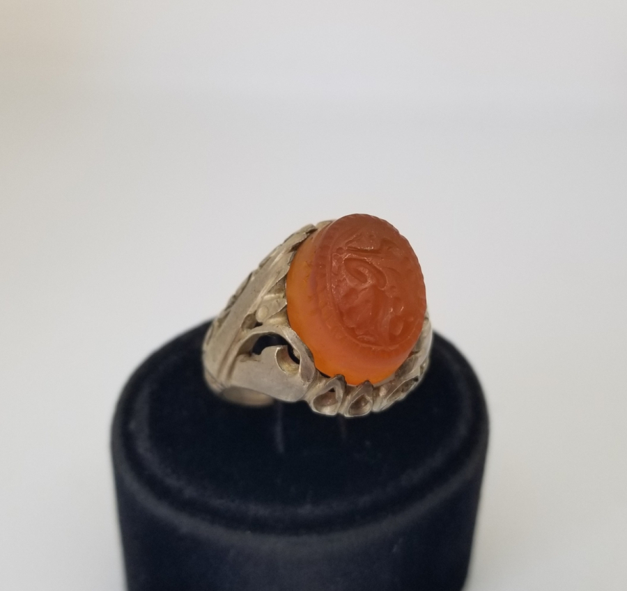 ÜZERİ YAZILI VE OSMANLICA DAMGALI OSMANLI DÖNEMİ NADİR YÜZÜK