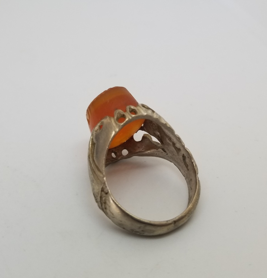 ÜZERİ YAZILI VE OSMANLICA DAMGALI OSMANLI DÖNEMİ NADİR YÜZÜK