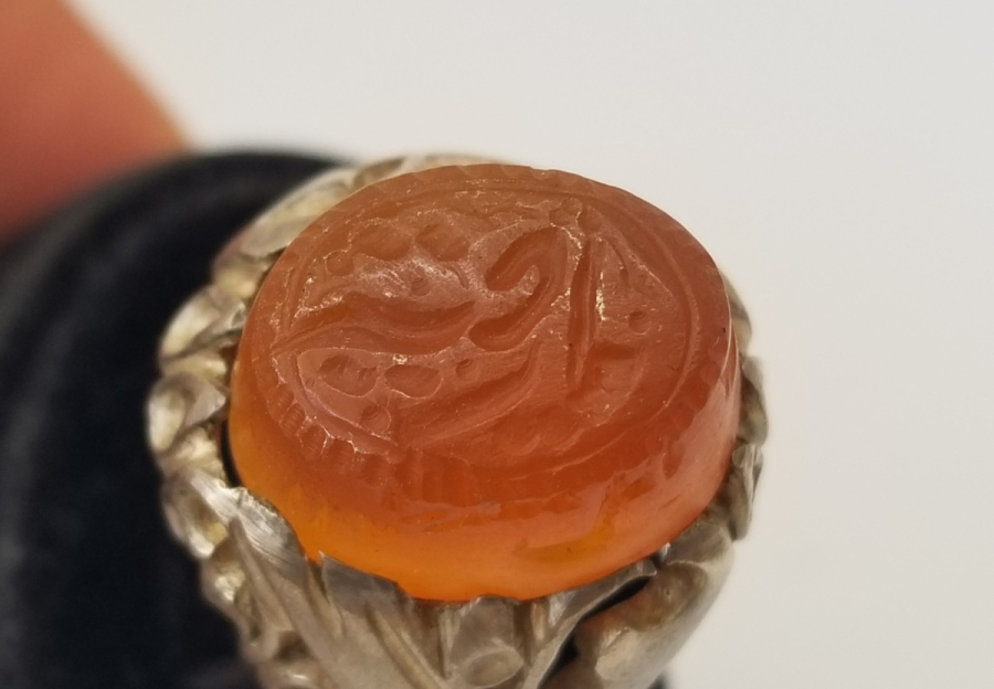 ÜZERİ YAZILI VE OSMANLICA DAMGALI OSMANLI DÖNEMİ NADİR YÜZÜK