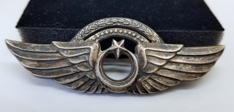 ANTİKA GÜMÜŞ HAVACI SUBAY BRÖVESİ