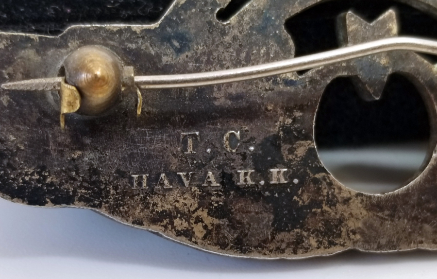 ANTİKA GÜMÜŞ HAVACI SUBAY BRÖVESİ