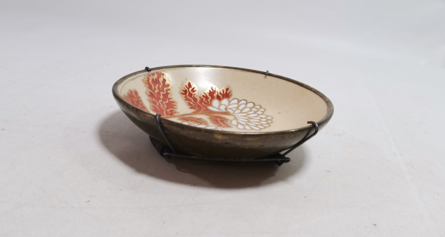 JAPON YAPIMI ANTİKA PORSELEN EL BOYAMA DUVAR TABAĞI