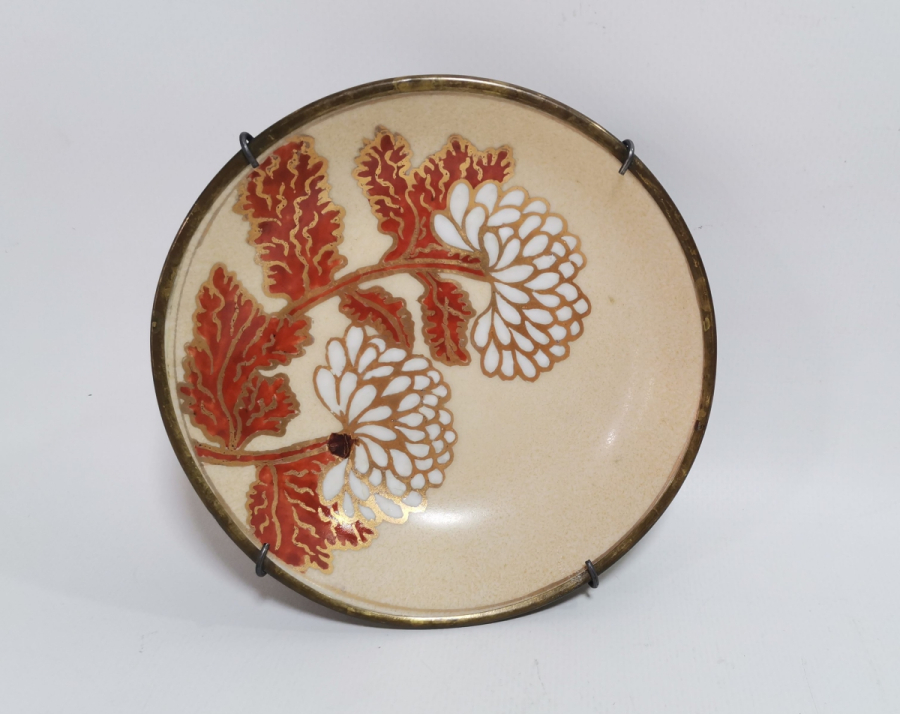 JAPON YAPIMI ANTİKA PORSELEN EL BOYAMA DUVAR TABAĞI