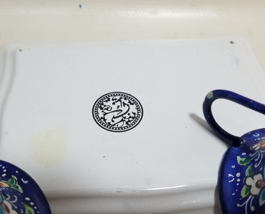 ALTI USTA DAMGALI OSMANLI DÖNEMİ MİNE İŞÇİLİKLİ ÇİFT KAHVE FİNCANI