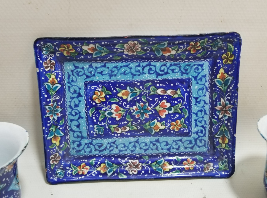 ALTI USTA DAMGALI OSMANLI DÖNEMİ MİNE İŞÇİLİKLİ ÇİFT KAHVE FİNCANI