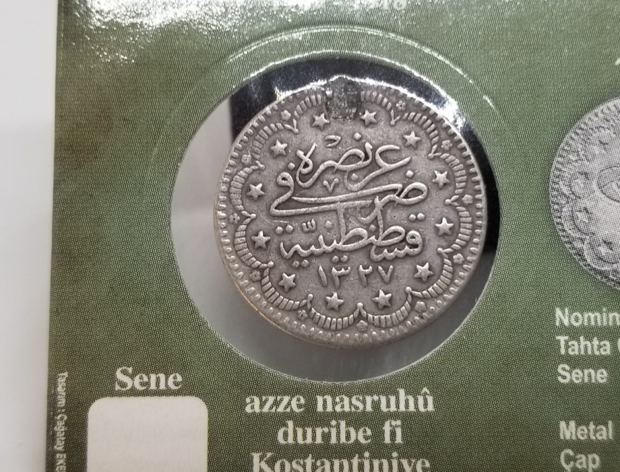 SULTAN MEHMET REŞAT HAN DÖNEMİ GÜMÜŞ 5 KURUŞ MECİDİYE