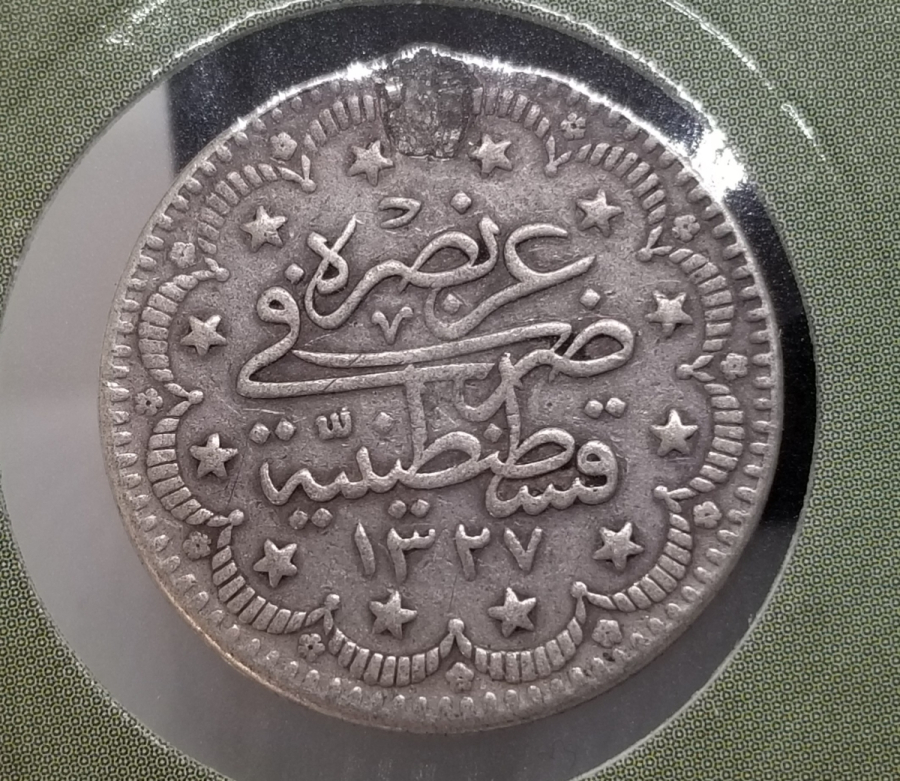 SULTAN MEHMET REŞAT HAN DÖNEMİ GÜMÜŞ 5 KURUŞ MECİDİYE