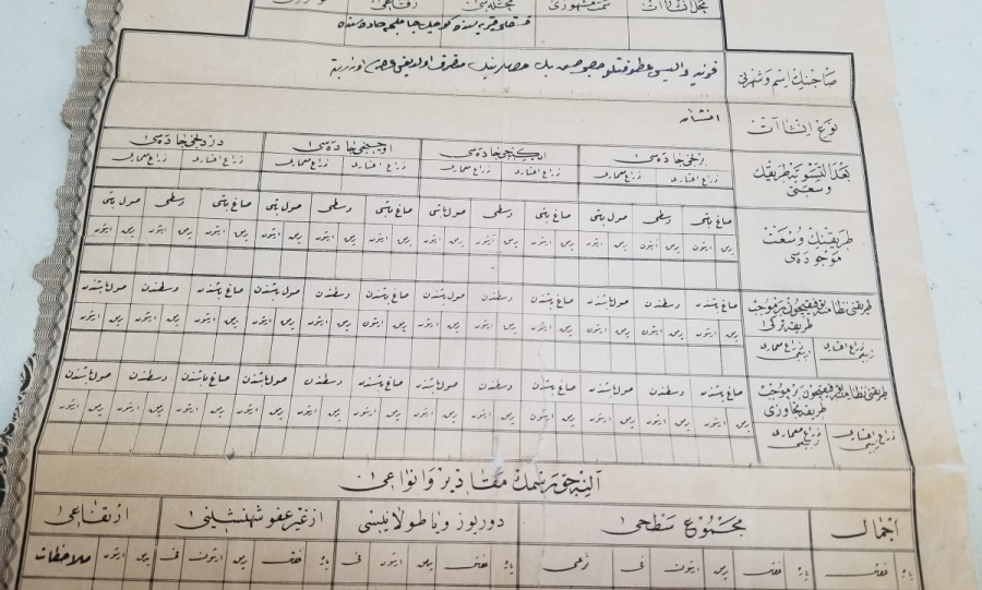 OSMANLI DÖNEMİ ÇOK NADİR İNŞAAT RUHSATI