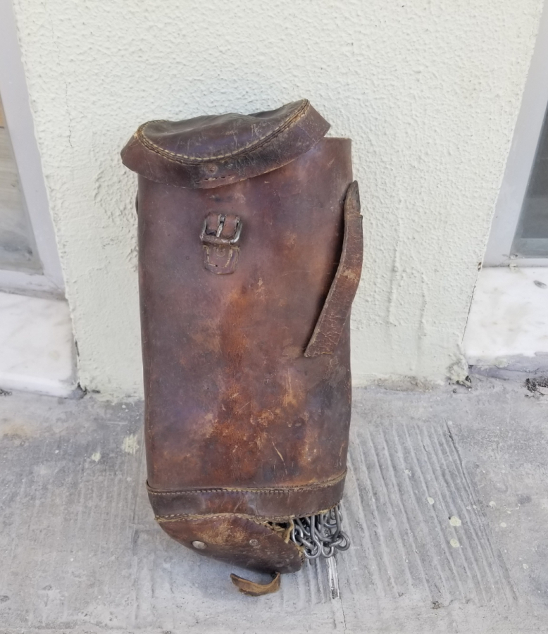 OSMANLI DÖNEMİ ORİJİNAL DERİ KABINDA NADİR GUNTERS ZİNCİRİ