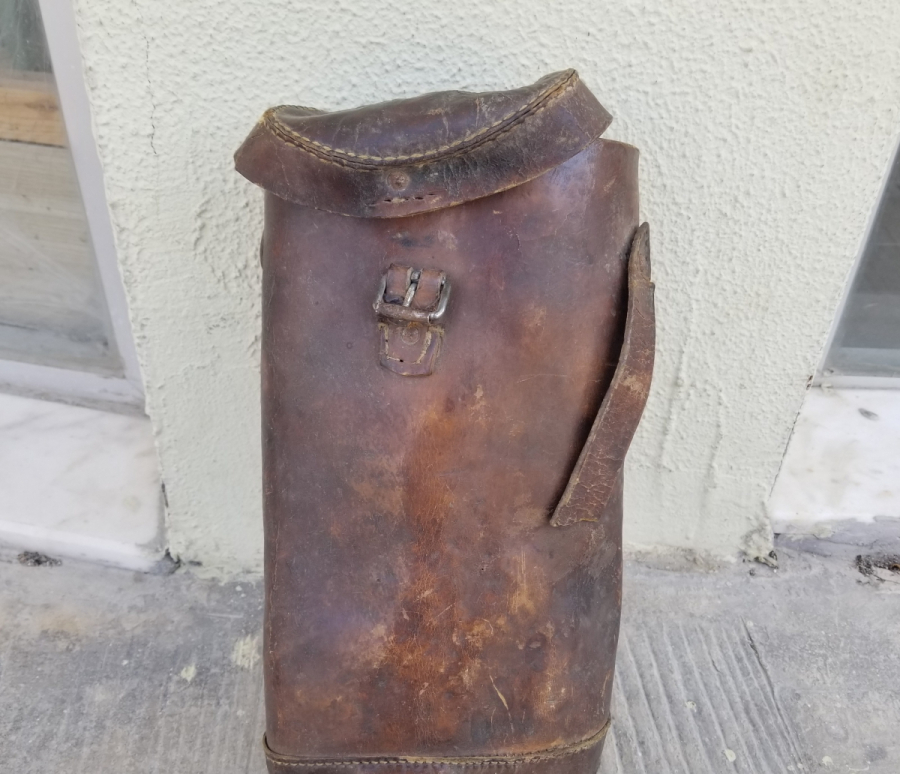 OSMANLI DÖNEMİ ORİJİNAL DERİ KABINDA NADİR GUNTERS ZİNCİRİ