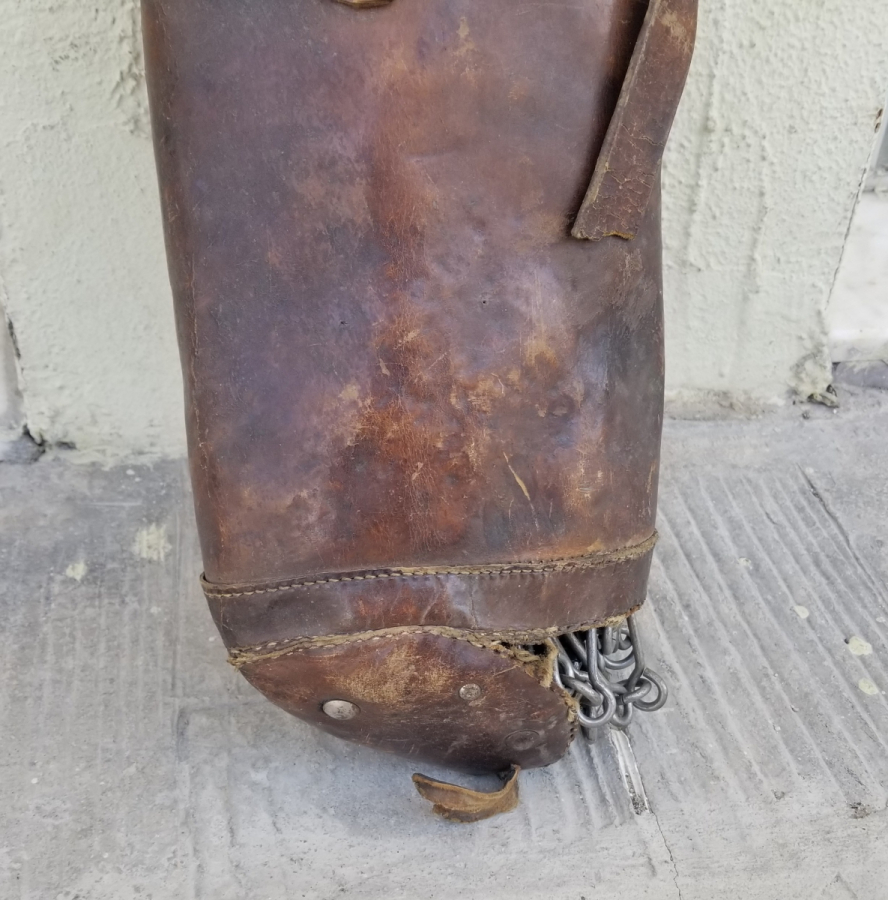 OSMANLI DÖNEMİ ORİJİNAL DERİ KABINDA NADİR GUNTERS ZİNCİRİ