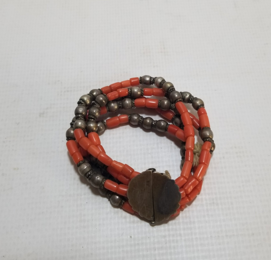 OSMANLI DÖNEMİ NADİR MERCAN TAŞLI NADİR GÜMÜŞ BİLEKLİK