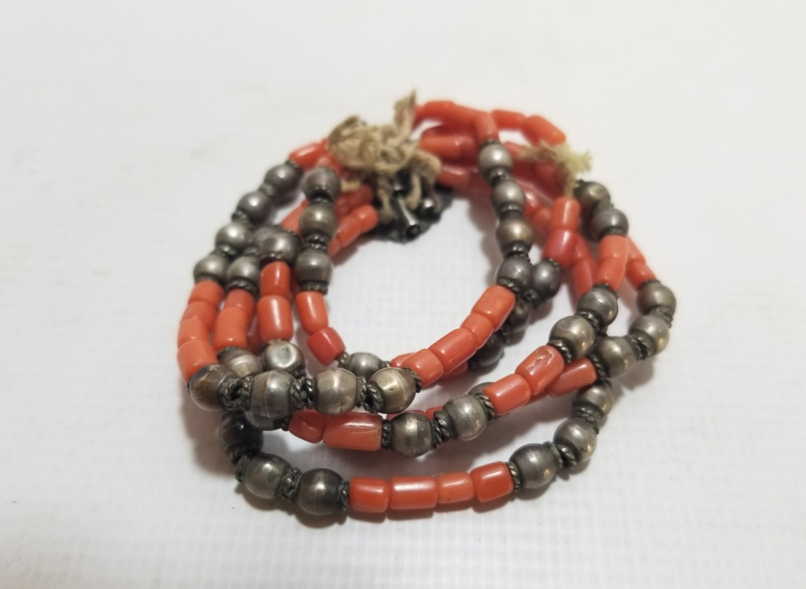 OSMANLI DÖNEMİ NADİR MERCAN TAŞLI NADİR GÜMÜŞ BİLEKLİK