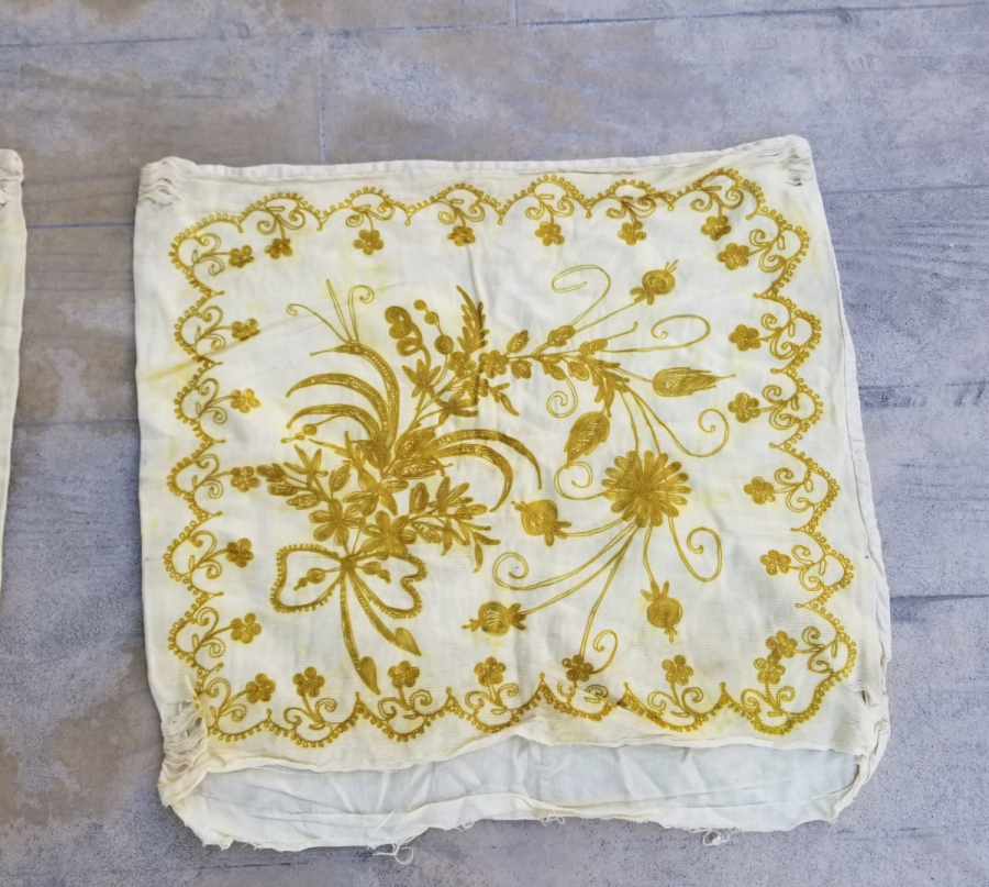 SUZANİ İŞÇİLİKLİ OSMANLI DÖNEMİ ÇİFT YASTIK KILIFI