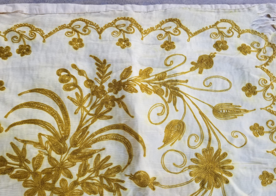 SUZANİ İŞÇİLİKLİ OSMANLI DÖNEMİ ÇİFT YASTIK KILIFI