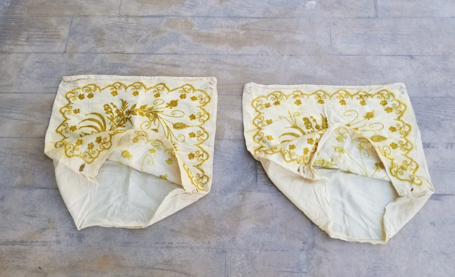 SUZANİ İŞÇİLİKLİ OSMANLI DÖNEMİ ÇİFT YASTIK KILIFI