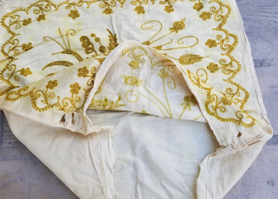 SUZANİ İŞÇİLİKLİ OSMANLI DÖNEMİ ÇİFT YASTIK KILIFI