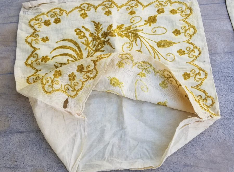 SUZANİ İŞÇİLİKLİ OSMANLI DÖNEMİ ÇİFT YASTIK KILIFI