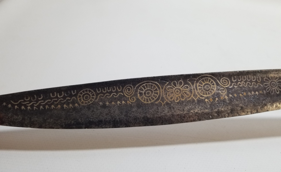 İKİ YÜZÜ GÜMÜŞ ÇAKMA İŞÇİLİKLİ OSMANLI DÖNEMİ NADİR YENİÇERİ CELLAT YATAĞANI